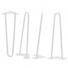 43cm HAIRPIN DESIGN BORDBEN - 4 ben, HVIT thumbnail