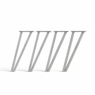 46CM P DESIGN BORDBEN - 4 BEN-Børstet stål thumbnail