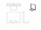  46cm Firkantet+hyle design bordben -2ben thumbnail