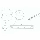 50cm. Metall profil/bordplater stivere -  1 stk.    thumbnail