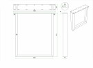 FIRKANTET DESIGN BORDBEN - 1 BEN (71CM HØYDE X 70CM BREDDE)    thumbnail