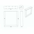 42CM FIRKANTET DESIGN BORDBEN - 1 BEN thumbnail