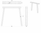  M design bordben - 1 BEN  (71CM HØYDE X 80CM BREDDE) thumbnail