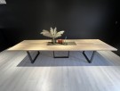 VIKINGSKIP - HELTRE EIK SPISEBORD MED 2 TILLEGGSPLATER thumbnail
