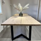JAN SPISEBORD 250X90X75 ,FARGE NATUREL-2delt, eikestokk thumbnail