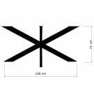 71CM DOBBEL-X DESIGN BORDBEN thumbnail