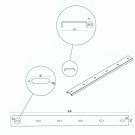 80cm. Metall profil/bordplater stivere -  1 stk.   thumbnail