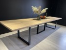 VIKINGSKIP - HELTRE EIK SPISEBORD MED 2 TILLEGGSPLATER thumbnail