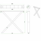  X  DESIGN BORDBEN - 1 BEN (71cm høyde x 88cm bredde) thumbnail