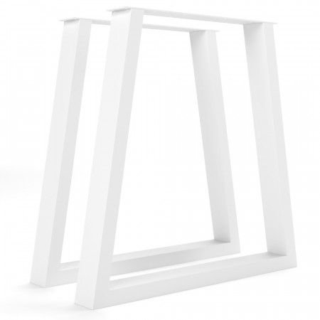 71cm TRAPES DESIGN BORDBEN - 1 BEN, HVIT