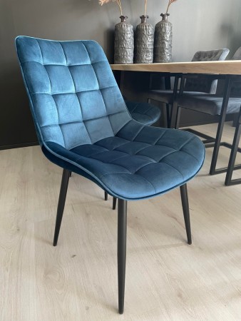 ''AURORA'' stol i blå velur